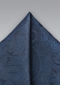 Pañuelo de bolsillo paisley azul marino