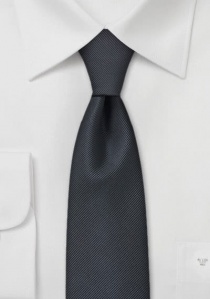 Corbata estrecha gris oscuro juvenil