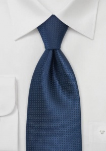 Corbata azul noche extra larga estampada