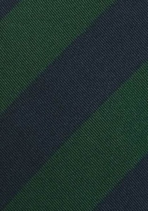 Corbata verde oliva rayas azul marino XXL