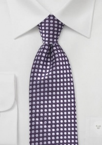 Corbata lunares perla púrpura XXL