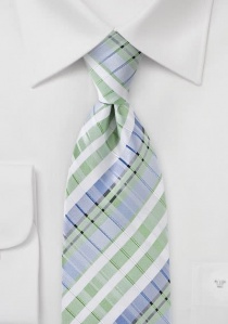 Corbata tonos claros verde azul blanco