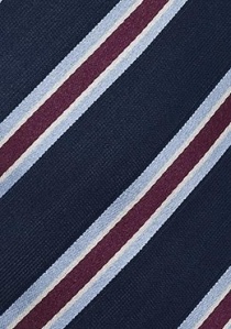 Corbata azul marino rayada club