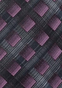 Corbata tonos grises violeta rombos