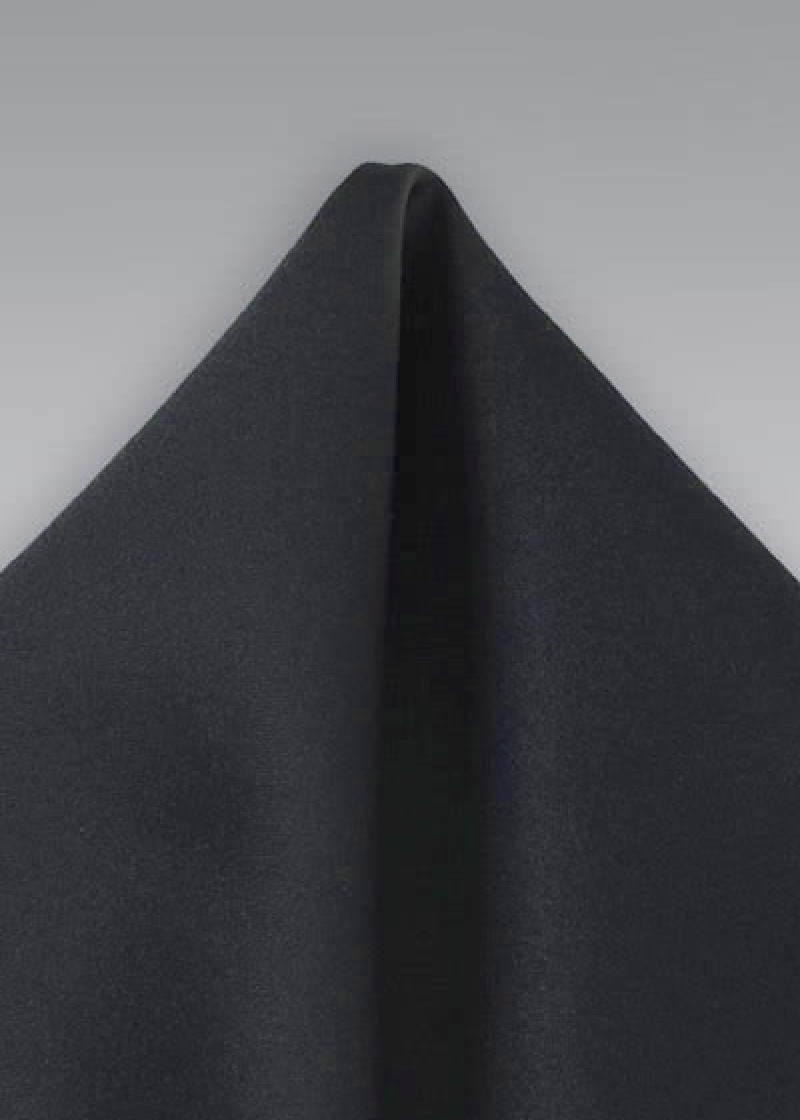 Pañuelo de bolsillo de microfibra negro asfalto