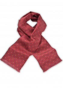 Corbata pañuelo rojo diseño floreado