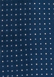 Corbata extra larga azul noche puntos plata