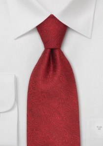 Corbata paisley clip rojo