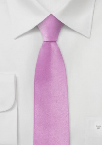 Corbata rosada estrecha lisa