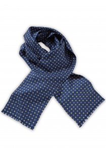 Corbata pañuelo azul marino estampado