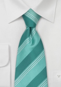 corbata de clip turquesa rayas