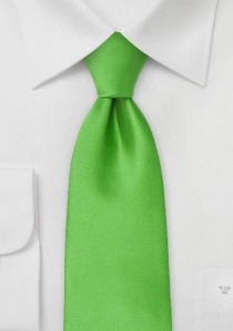 Corbata verde lima lisa clip