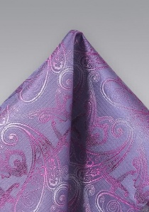 Pañuelo de caballero motivo paisley noble púrpura