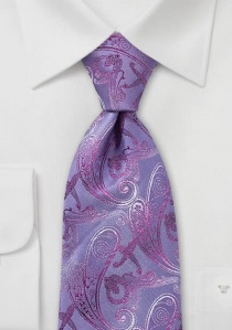 Corbata lila estampada XXL