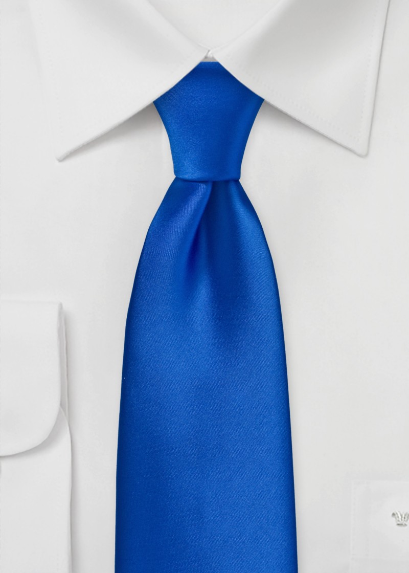 Corbata azul cobalto XXL unicolor