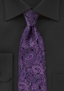 Corbata fantasía púrpura negro
