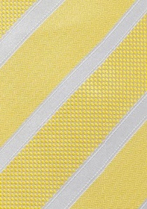 Corbata amarillo dorado rayas gris