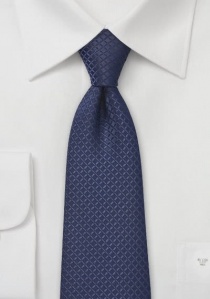 Corbata clip azul marino bordada