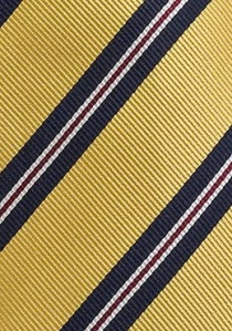 Corbata tradicional XXL en amarillo mostaza
