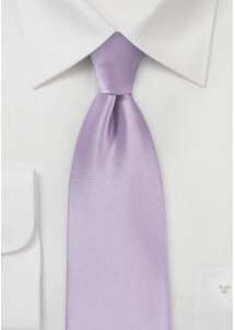 Corbata lila claro lisa