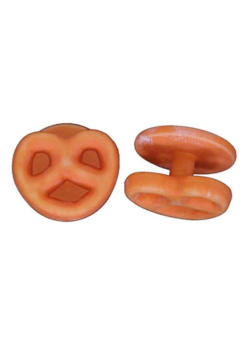 Botones redondos tipo «brezel» para chaquetas de