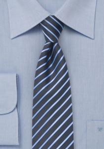 Corbata rayada azules estrecha