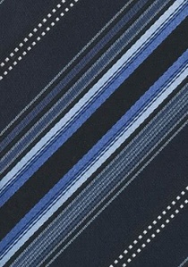 Corbata rayada tonos azules gris XXL