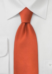 Corbata con clip naranja