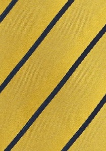 Corbata amarillo vivo rayas azules