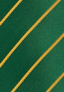 Corbata verde botella rayas amarillas