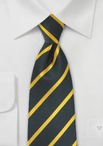Corbata negro dorado rayas