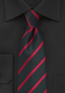 Corbata rayas negro rojo