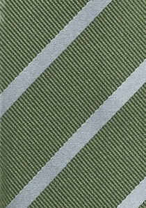 Corbata con patrón de rayas Marrón Verde Medio