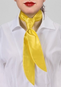 Corbata señora amarilla unicolor