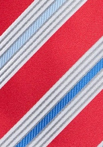 Corbata rayada rojo azul