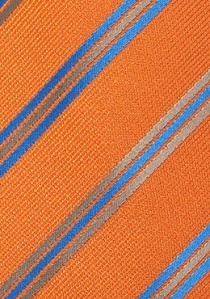 Corbata naranja cobre líneas