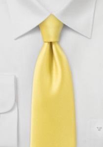 Krawatte unifarben Kunstfaser blassgelb