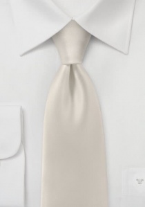 Corbata monocolor de fibra sintética blanco