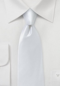 Corbata italiana blanca lisa