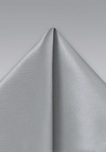 Pañuelo de bolsillo seda unicolor gris claro