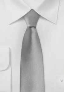 Corbata plata lisa estrecha