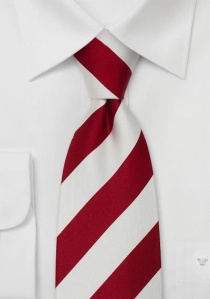 Corbata rayas rojo blanco