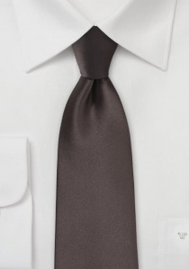 Corbata marrón oscuro lisa