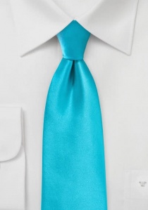 Corbata azul turquesa lisa
