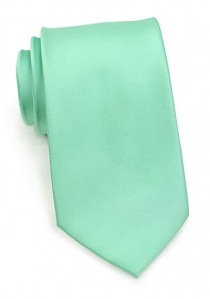 Corbata verde menta lisa