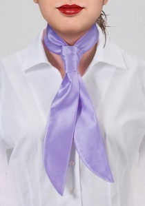 Corbata de señora de fibra sintética púrpura