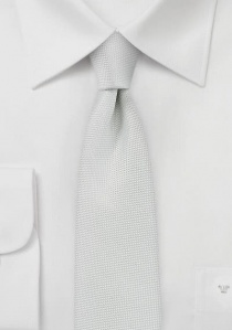 Corbata estrecha texturada fina blanco