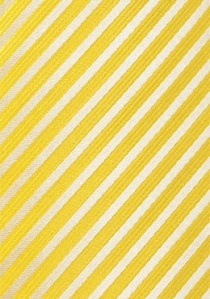 Corbata amarillo dorado rayado fino