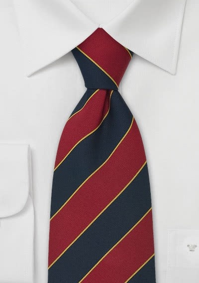 Corbata Oxford de pinza azul rojo y amarillo | Corbatas.es