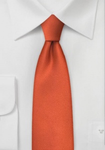 Corbata naranja rojizo estrecha